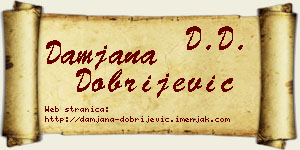 Damjana Dobrijević vizit kartica